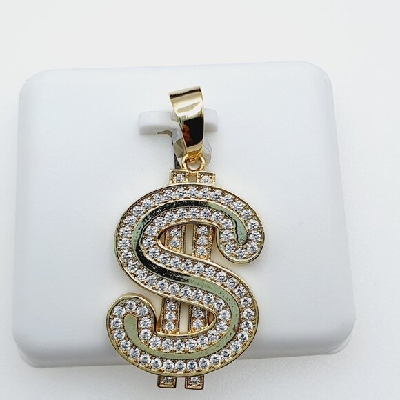 "14K Gold Plated Cubic Zircon Pendant, INUS1BR228 - Picture 5 of 9